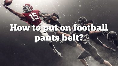 How to put on football pants belt?