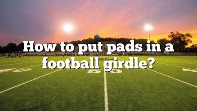 How to put pads in a football girdle?