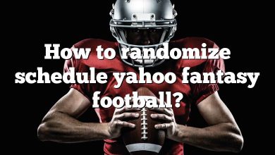 How to randomize schedule yahoo fantasy football?