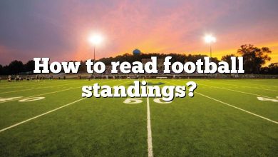 How to read football standings?