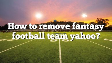 How to remove fantasy football team yahoo?