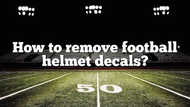 How to remove football helmet decals?