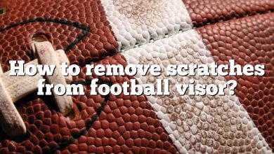 How to remove scratches from football visor?