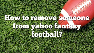 How to remove someone from yahoo fantasy football?