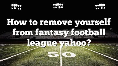 How to remove yourself from fantasy football league yahoo?