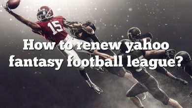How to renew yahoo fantasy football league?