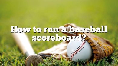 How to run a baseball scoreboard?