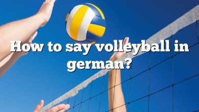 How to say volleyball in german?