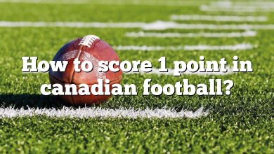 How to score 1 point in canadian football?
