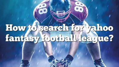 How to search for yahoo fantasy football league?