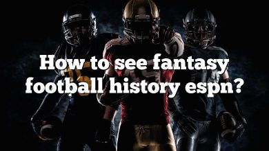 How to see fantasy football history espn?