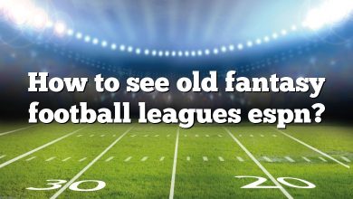 How to see old fantasy football leagues espn?