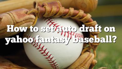 How to set auto draft on yahoo fantasy baseball?