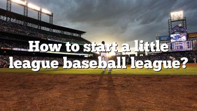 How to start a little league baseball league?