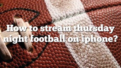 How to stream thursday night football on iphone?