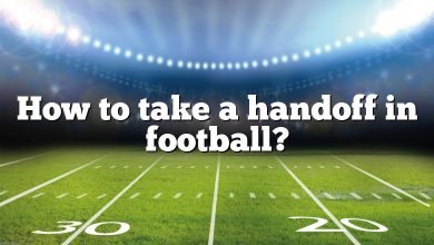 How to take a handoff in football?