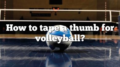 How to tape a thumb for volleyball?