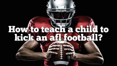 How to teach a child to kick an afl football?