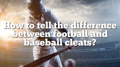 How to tell the difference between football and baseball cleats?