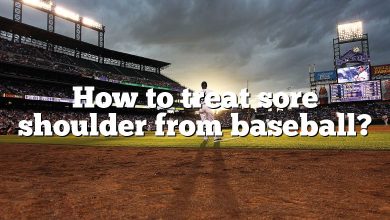 How to treat sore shoulder from baseball?