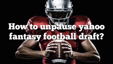 How to unpause yahoo fantasy football draft?