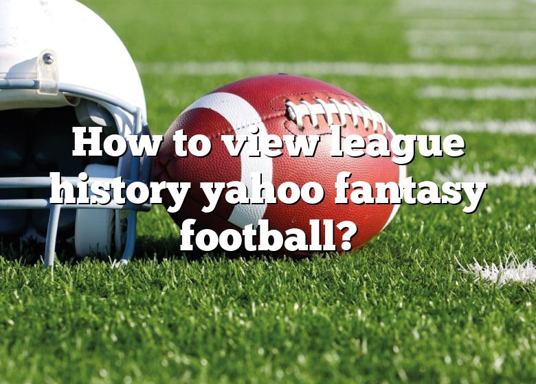 Fantasy Football League History