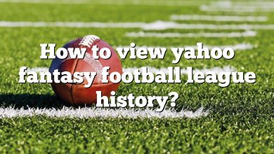 How to view yahoo fantasy football league history?