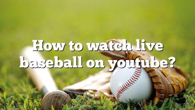 How to watch live baseball on youtube?