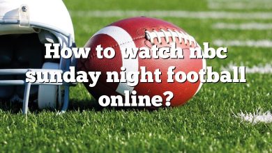 How to watch nbc sunday night football online?