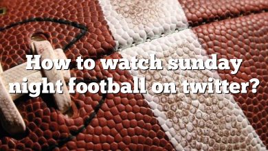 How to watch sunday night football on twitter?