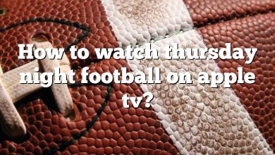 How to watch thursday night football on apple tv?