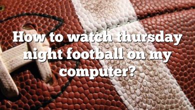 How to watch thursday night football on my computer?