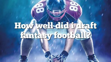 How well did i draft fantasy football?