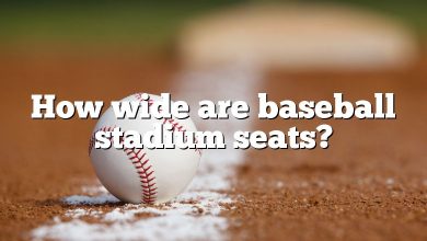 How wide are baseball stadium seats?