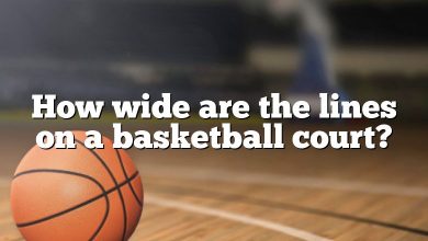 How wide are the lines on a basketball court?