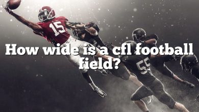 How wide is a cfl football field?