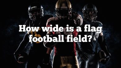 How wide is a flag football field?