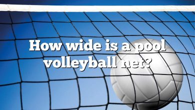 How wide is a pool volleyball net?
