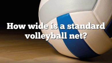 How wide is a standard volleyball net?