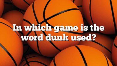 In which game is the word dunk used?