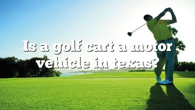 Is a golf cart a motor vehicle in texas?