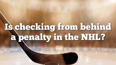 Is checking from behind a penalty in the NHL?