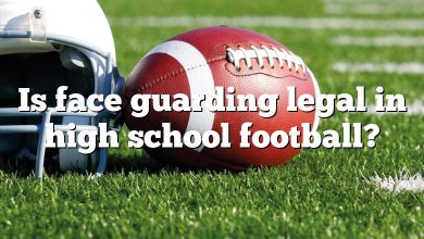 Is face guarding legal in high school football?