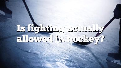 Is fighting actually allowed in hockey?