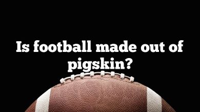 Is football made out of pigskin?