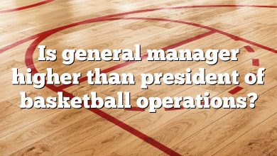 Is general manager higher than president of basketball operations?