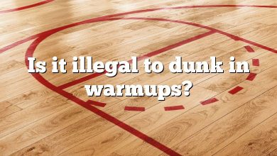 Is it illegal to dunk in warmups?