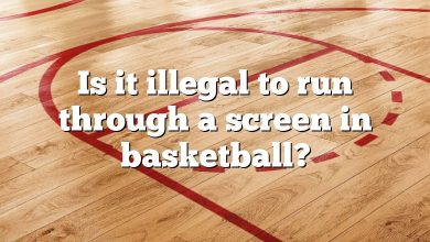 Is it illegal to run through a screen in basketball?
