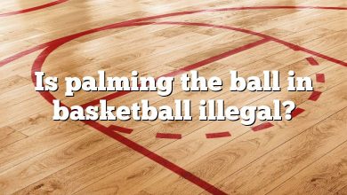 Is palming the ball in basketball illegal?