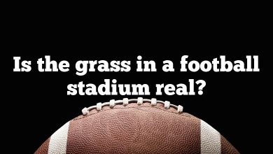 Is the grass in a football stadium real?